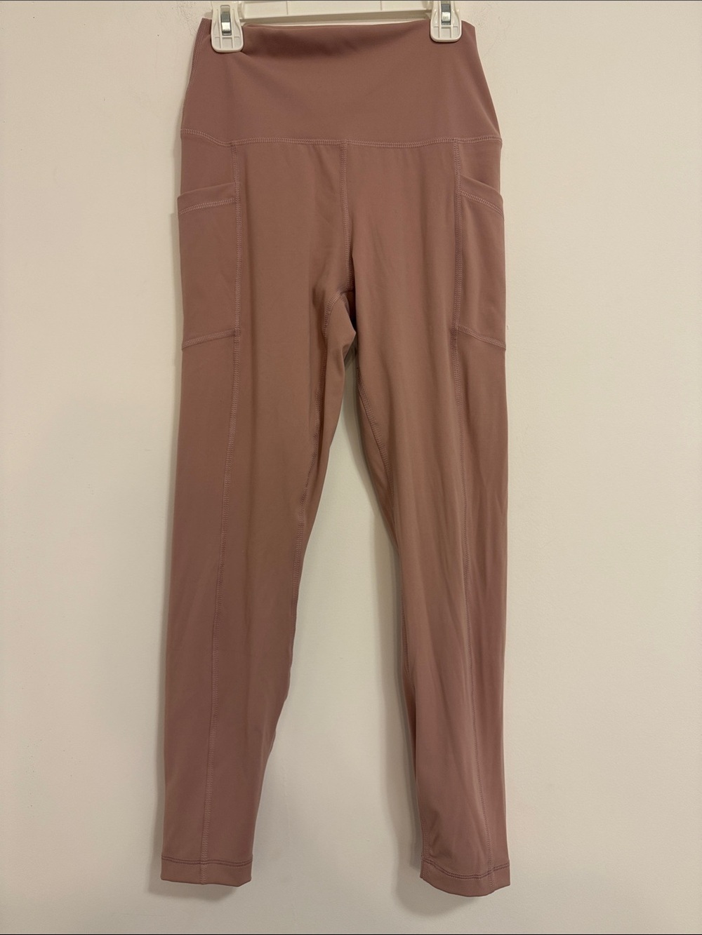 High-Waist Pocket Leggings in Dusty Mauve